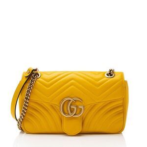 Gucci Matelasse Leather GG Marmont Medium Flap Bag